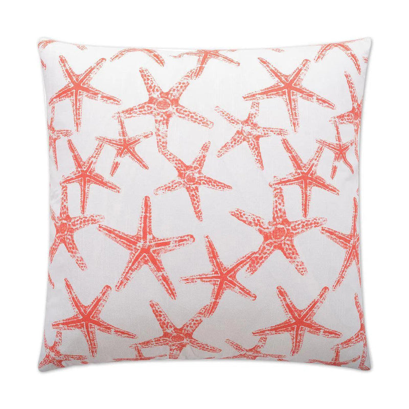 Sea friends Salmon Red Throw Pillow With Insert Throw Pillows LOOMLAN By D.V. Kap