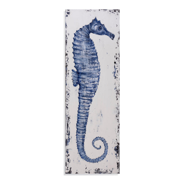Sea Horse I Blue Canvas Art Artwork LOOMLAN By Bassett Mirror