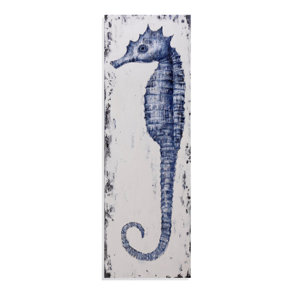 Sea Horse II Blue Wall Art Artwork LOOMLAN By Bassett Mirror