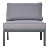 Sectional Armless Chair - Dark Gray Outdoor Modular Outdoor Modulars LOOMLAN By Seasonal Living