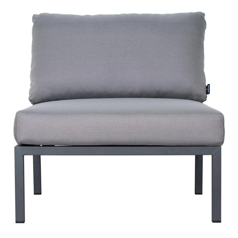 Sectional Armless Chair - Dark Gray Outdoor Modular Outdoor Modulars LOOMLAN By Seasonal Living