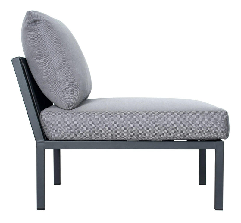 Sectional Armless Chair - Dark Gray Outdoor Modular Outdoor Modulars LOOMLAN By Seasonal Living