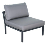 Sectional Armless Chair - Dark Gray Outdoor Modular Outdoor Modulars LOOMLAN By Seasonal Living