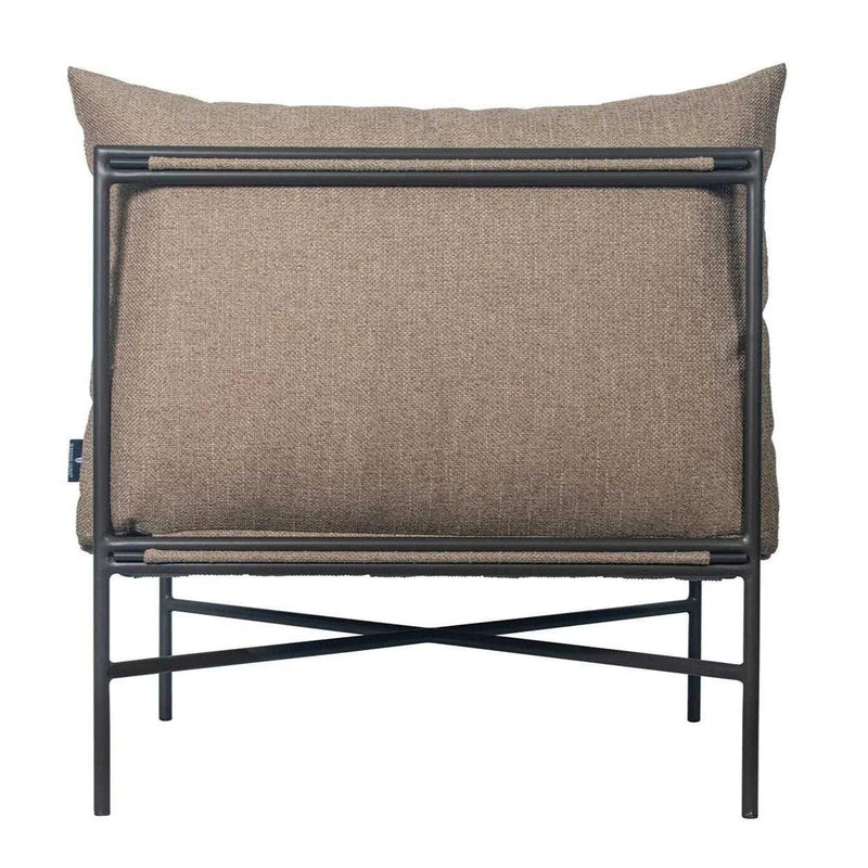 Sectional Armless Chair - Nut Brown Outdoor Modular Outdoor Modulars LOOMLAN By Seasonal Living