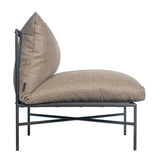 Sectional Armless Chair - Nut Brown Outdoor Modular Outdoor Modulars LOOMLAN By Seasonal Living