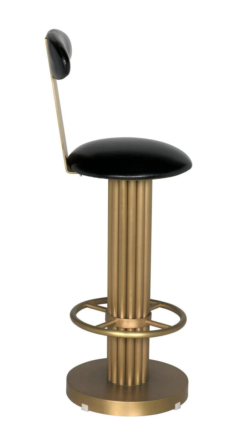 Sedes Bar Stool, Steel with Brass Finish Bar Stools LOOMLAN By Noir