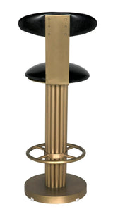 Sedes Bar Stool, Steel with Brass Finish Bar Stools LOOMLAN By Noir