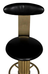 Sedes Bar Stool, Steel with Brass Finish Bar Stools LOOMLAN By Noir