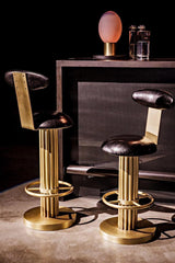 Sedes Steel Counter Stool with Brass Finish Counter Stools LOOMLAN By Noir