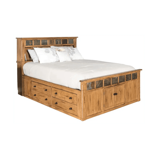 Sedona Wooden Brown Storage Bed Beds LOOMLAN By Sunny D