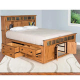 Sedona Wooden Brown Storage Bed Beds LOOMLAN By Sunny D