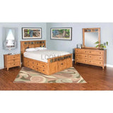 Sedona Wooden Brown Storage Bed Beds LOOMLAN By Sunny D