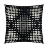 Selfie Onyx Dots Black Grey White Large Throw Pillow With Insert Throw Pillows LOOMLAN By D.V. Kap