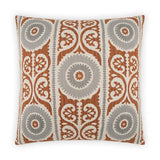 Selma Rust Grey Throw Pillow With Insert Throw Pillows LOOMLAN By D.V. Kap