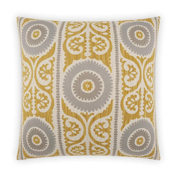 Selma Sunflower Brown Throw Pillow With Insert Throw Pillows LOOMLAN By D.V. Kap