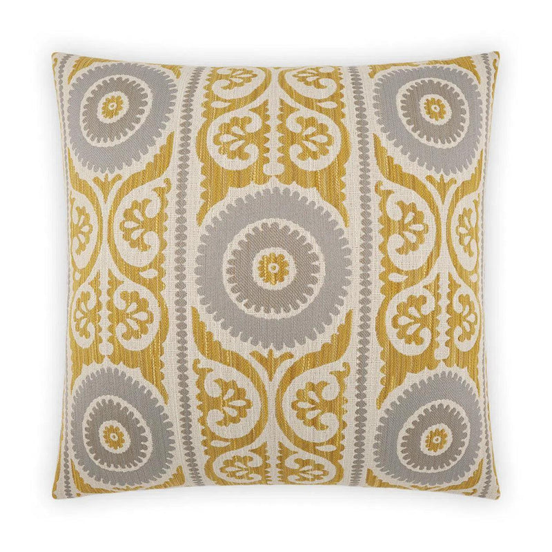 Selma Sunflower Brown Throw Pillow With Insert Throw Pillows LOOMLAN By D.V. Kap