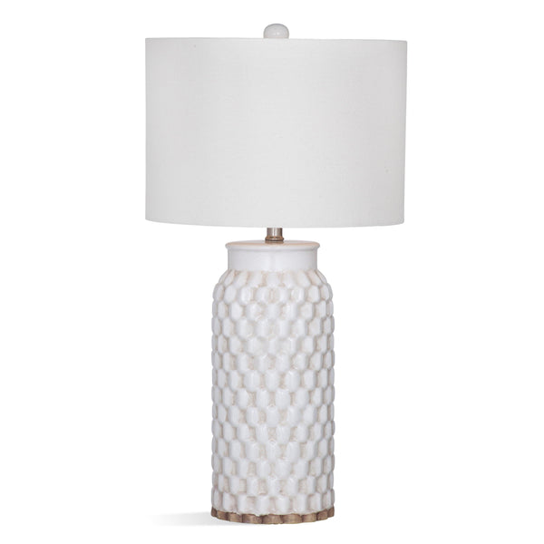 Selser Ceramic White Table Lamp Table Lamps LOOMLAN By Bassett Mirror