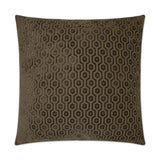 Seneca Mocha Chocolate Brown Throw Pillow With Insert Throw Pillows LOOMLAN By D.V. Kap