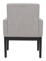 Senzil Wood and Steel Grey Dining Arm Chair Dining Chairs LOOMLAN By Zuo Modern