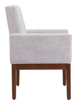 Senzil Wood and Steel Ivory Dining Arm Chair Dining Chairs LOOMLAN By Zuo Modern