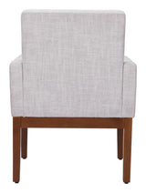 Senzil Wood and Steel Ivory Dining Arm Chair Dining Chairs LOOMLAN By Zuo Modern