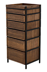 Seoul Wood and Steel Tallboy Dressers LOOMLAN By Noir