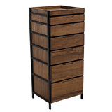 Seoul Wood and Steel Tallboy Dressers LOOMLAN By Noir