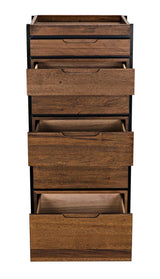 Seoul Wood and Steel Tallboy Dressers LOOMLAN By Noir