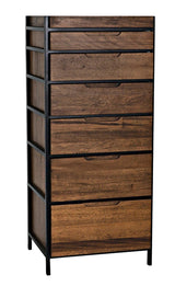 Seoul Wood and Steel Tallboy Dressers LOOMLAN By Noir