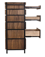 Seoul Wood and Steel Tallboy Dressers LOOMLAN By Noir