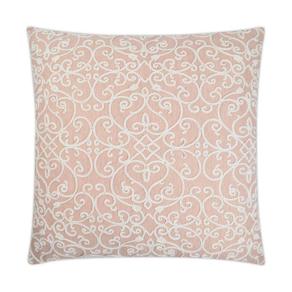 Serafim Rose Pink Throw Pillow With Insert Throw Pillows LOOMLAN By D.V. Kap