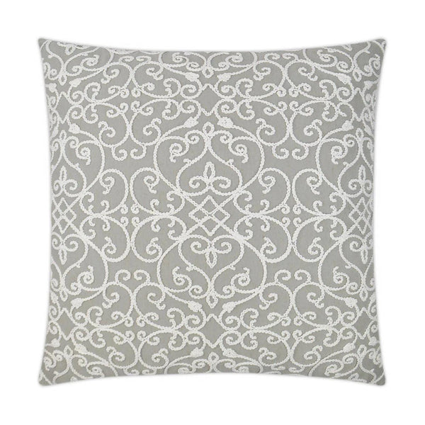 Serafim Stone Grey Throw Pillow With Insert Throw Pillows LOOMLAN By D.V. Kap