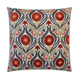 Serenade Blaze Red Throw Pillow With Insert Throw Pillows LOOMLAN By D.V. Kap