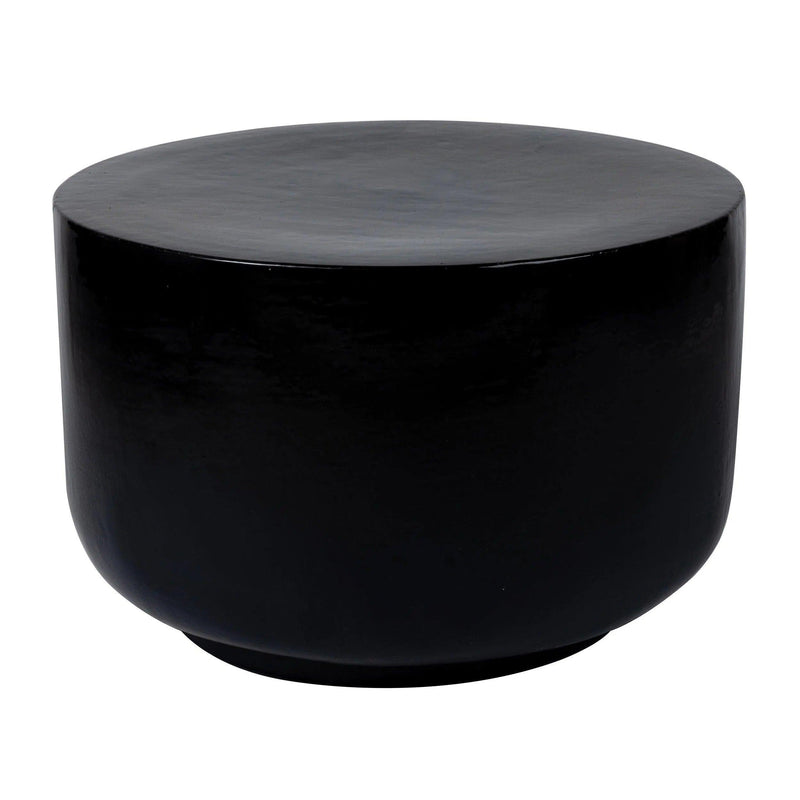 Serenity Grazed Side Table 20" - Black Outdoor Accent Table Outdoor Side Tables LOOMLAN By Seasonal Living