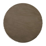 Serenity Textured Round Drum Table - Brown Outdoor Accent Table Outdoor Side Tables LOOMLAN By Seasonal Living