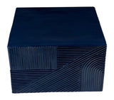 Serenity Textured Square Table 24" - Blue Outdoor Accent Table Outdoor Side Tables LOOMLAN By Seasonal Living