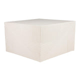 Serenity Textured Square Table 24" - White Outdoor Accent Table Outdoor Side Tables LOOMLAN By Seasonal Living