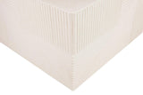 Serenity Textured Square Table 24" - White Outdoor Accent Table Outdoor Side Tables LOOMLAN By Seasonal Living