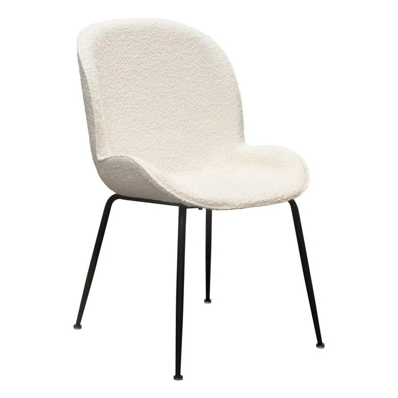 Session 2-Pack Dining Chair in Ivory Boucle Dining Chairs LOOMLAN By Diamond Sofa