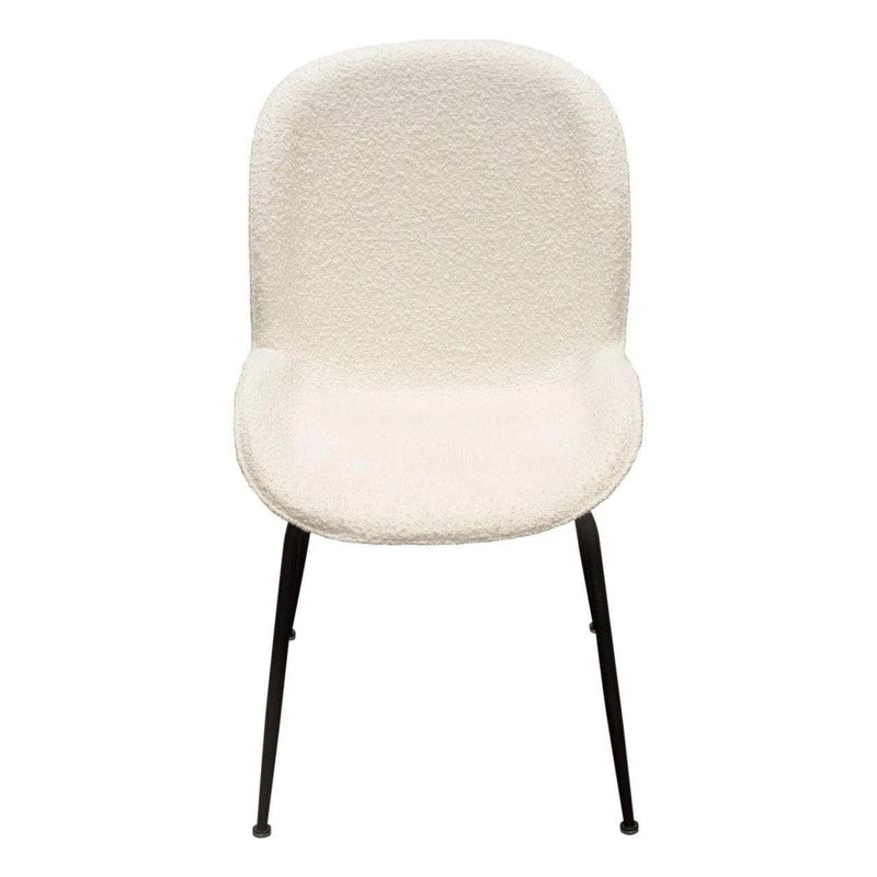 Session 2-Pack Dining Chair in Ivory Boucle Dining Chairs LOOMLAN By Diamond Sofa