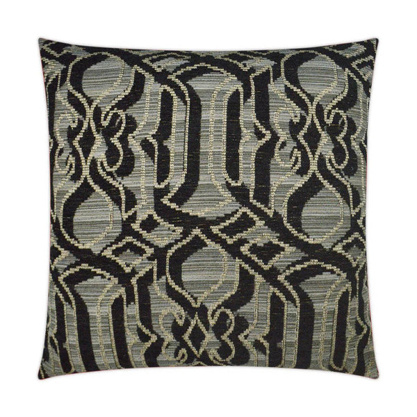 Sesto Black Throw Pillow With Insert Throw Pillows LOOMLAN By D.V. Kap