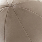 Set of (2) 10" Round Accent Pillows in Mink Tan Velvet Throw Pillows LOOMLAN By Diamond Sofa