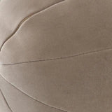 Set of (2) 10" Round Accent Pillows in Mink Tan Velvet Throw Pillows LOOMLAN By Diamond Sofa