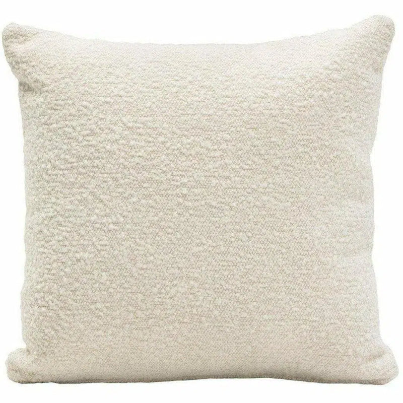 Set of 2 16" Square Accent Pillows in Bone Boucle Fabric Throw Pillows LOOMLAN By Diamond Sofa