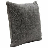 Set of 2 16" Square Accent Pillows in Charcoal Boucle Fabric Throw Pillows LOOMLAN By Diamond Sofa