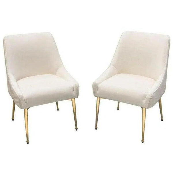 Quinn Velvet Upholstered Armless Dining Chair (Set Of 2)