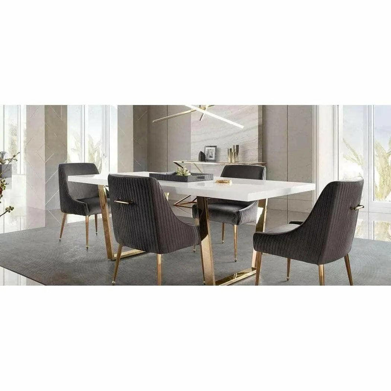 Quinn Velvet Upholstered Armless Dining Chair (Set Of 2)