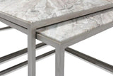 Set Of 3 Nesting Low Tables Marble Tops Side Tables LOOMLAN By Sarreid