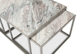 Set Of 3 Nesting Low Tables Marble Tops Side Tables LOOMLAN By Sarreid