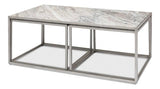 Set Of 3 Nesting Low Tables Marble Tops Side Tables LOOMLAN By Sarreid